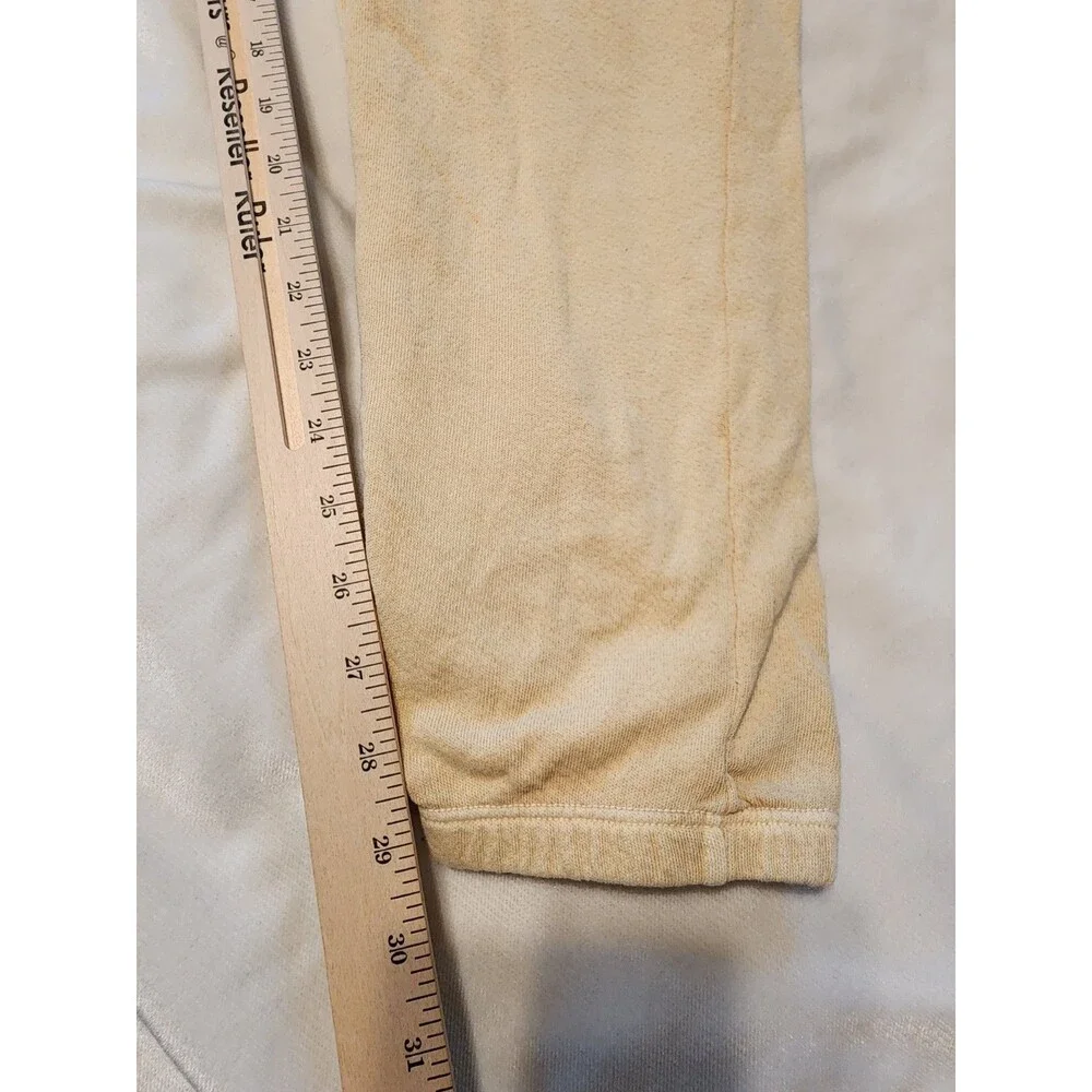 Unsubscribed Cotton Joggers Womens Small Yellow Sustainable Drawcord USA Made